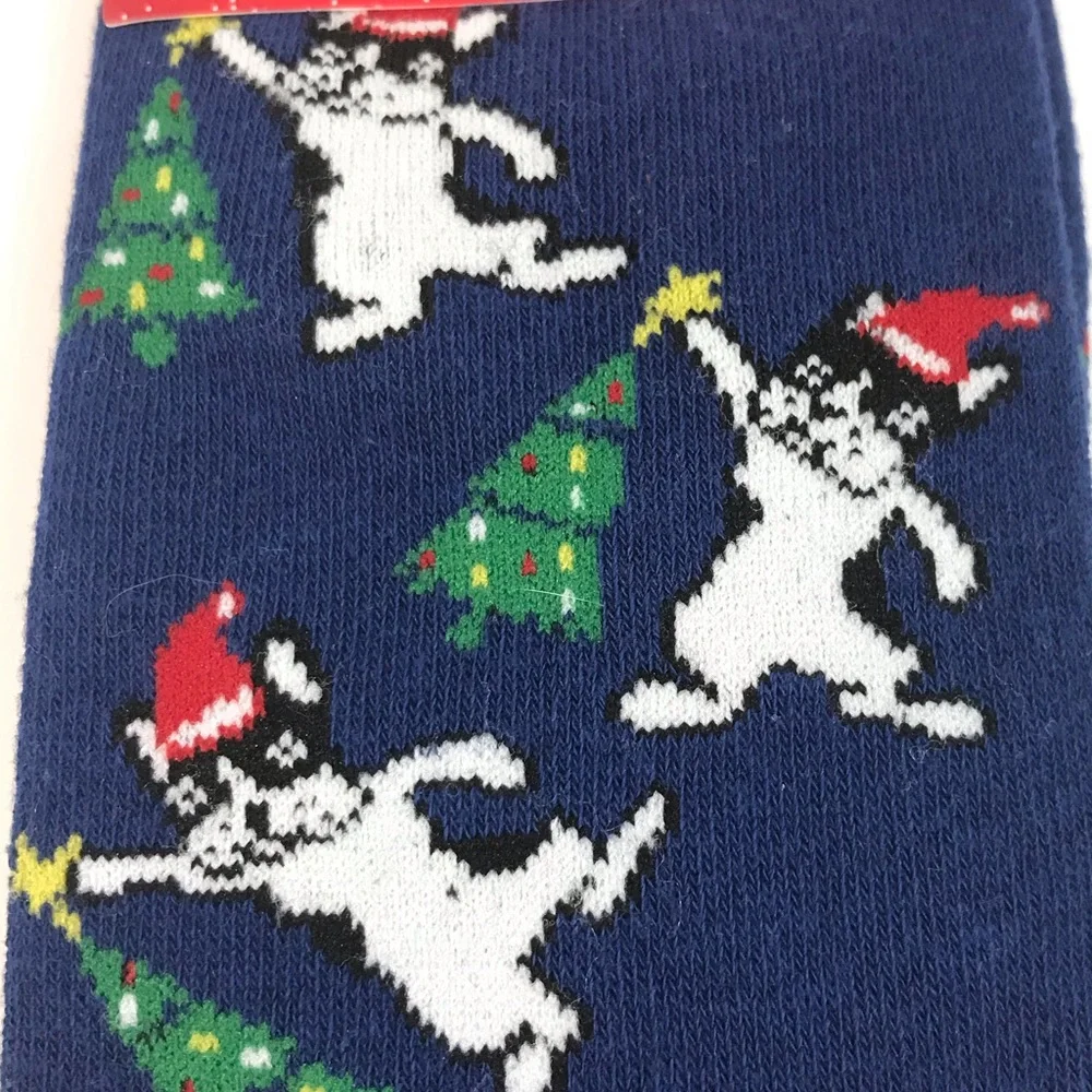 Bottoms Out French Bulldog Christmas Crew Socks
